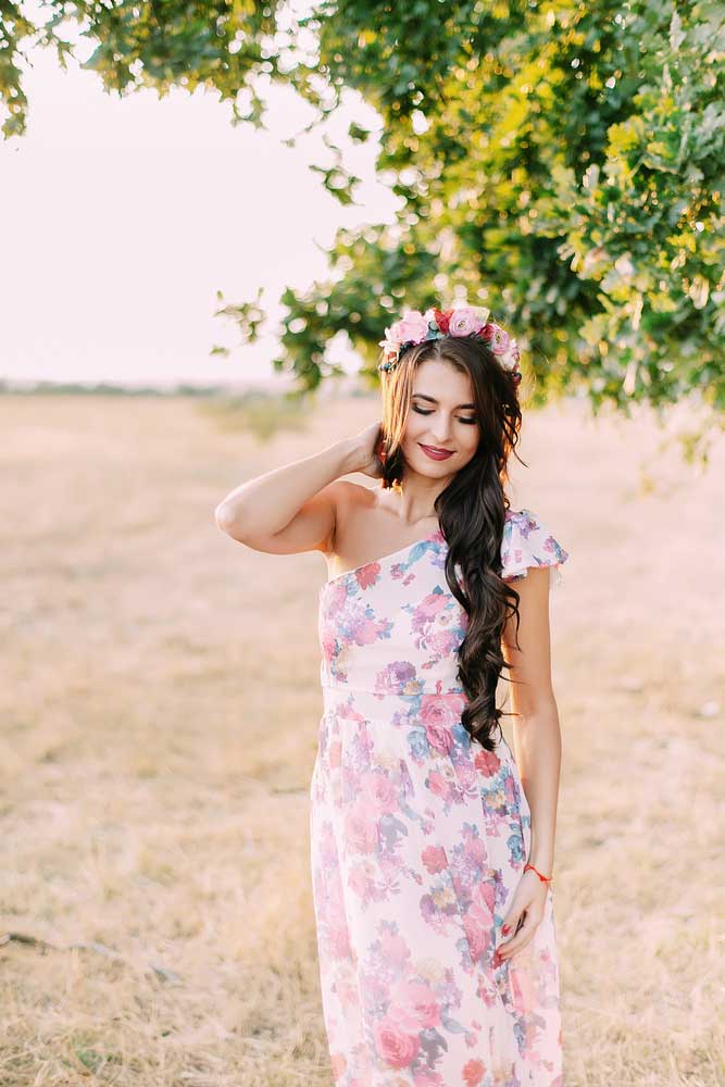 georgette fabric with a floral pattern